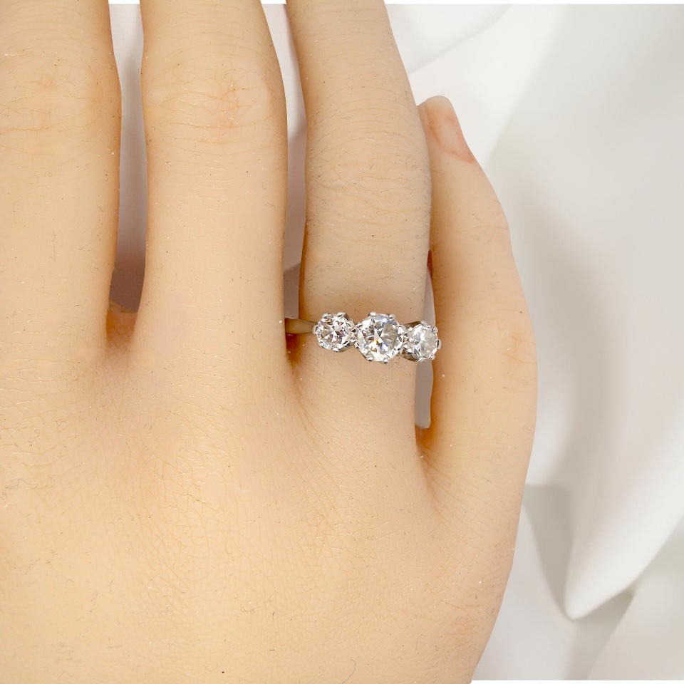 A vintage three stone Diamond ring