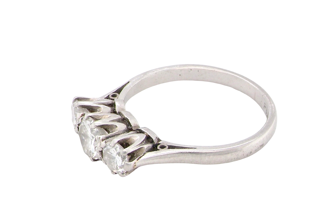A vintage three stone Diamond ring