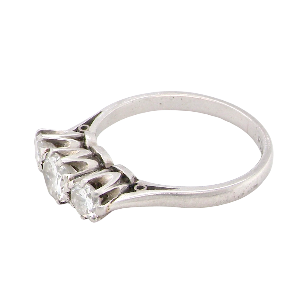 A vintage three stone Diamond ring