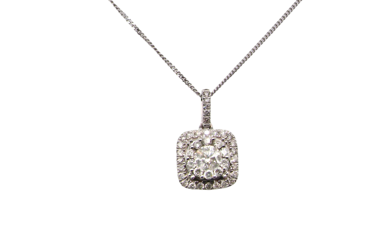A white gold Diamond Pendant