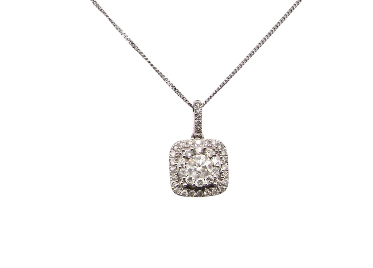 A white gold Diamond Pendant