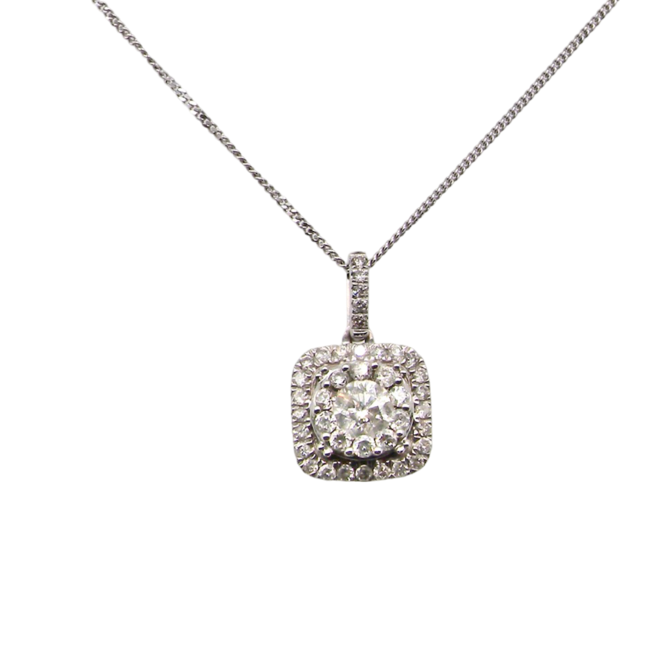 A white gold Diamond Pendant
