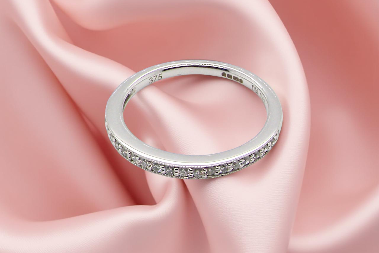 A white gold Diamond eternity ring