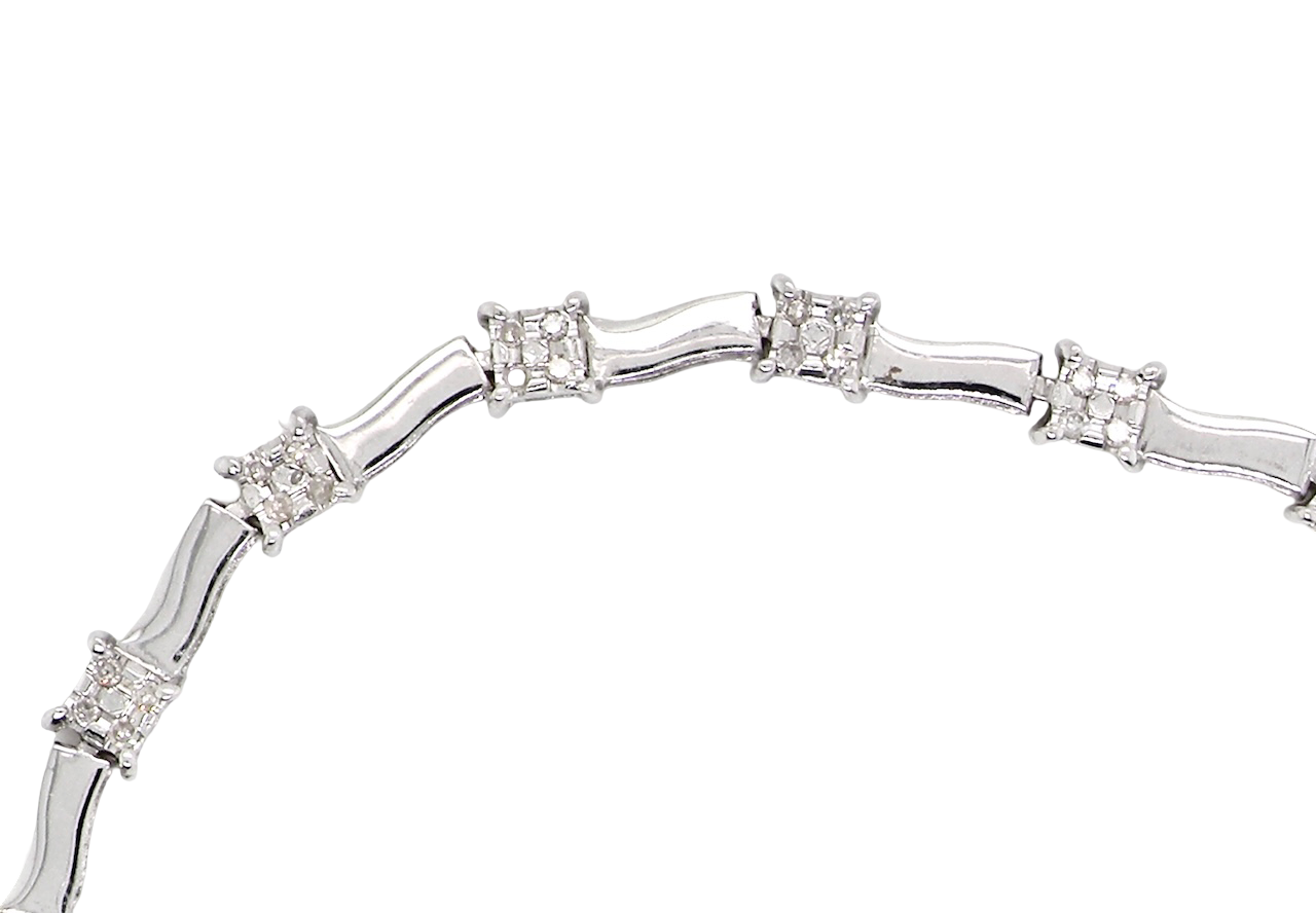 A white gold diamond bracelet