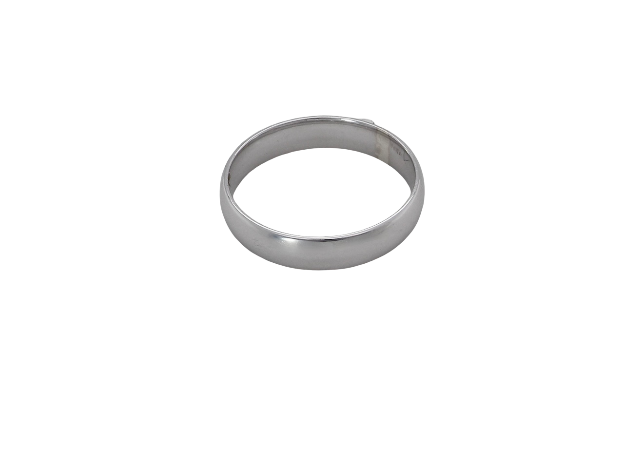 A white gold wedding ring