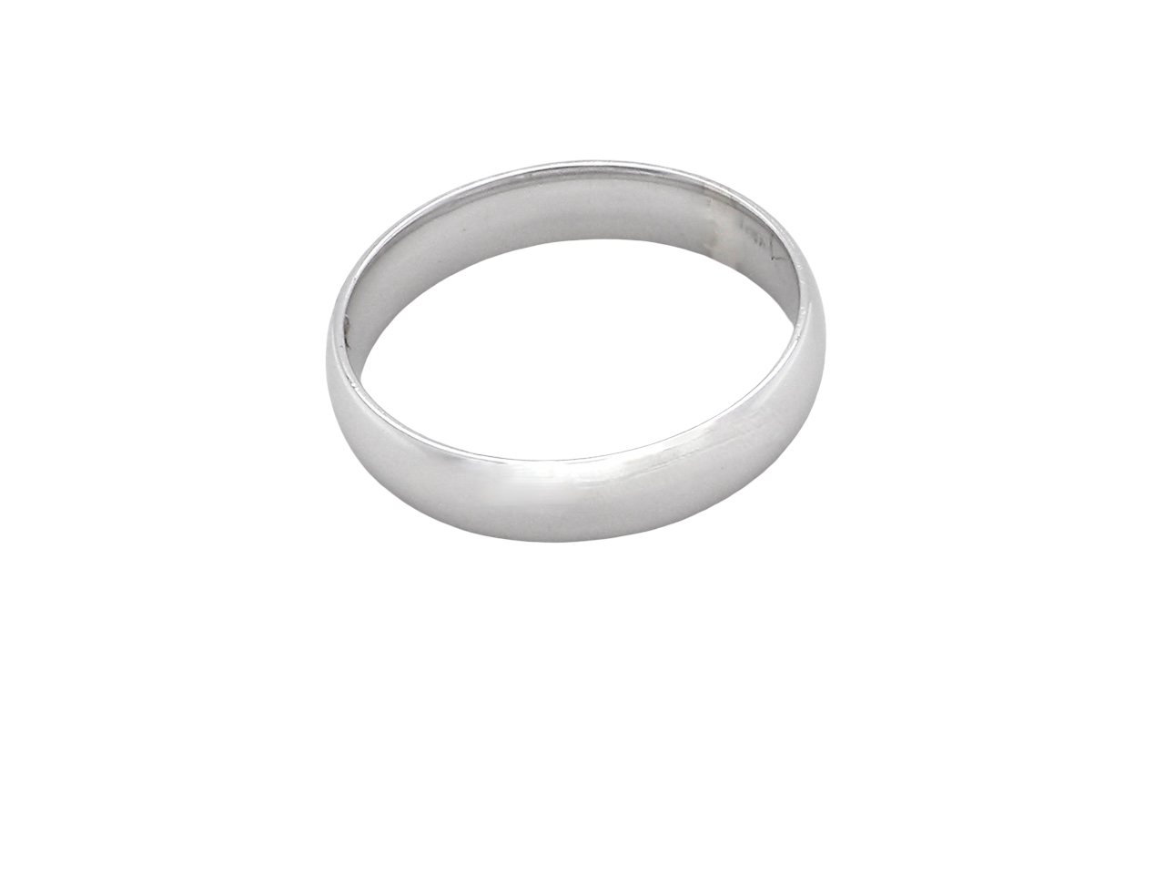 A white gold wedding ring