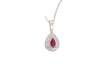An 18 Carat White Gold Ruby and Diamond Pendant