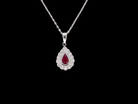 An 18 Carat White Gold Ruby and Diamond Pendant