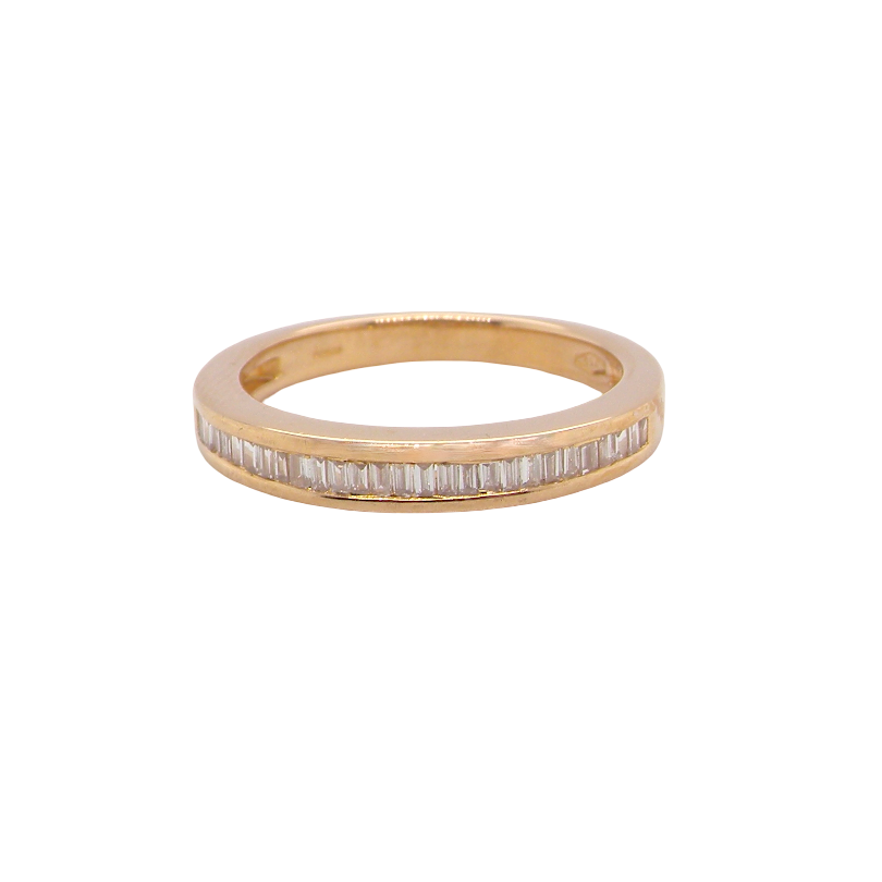 An 18ct gold baguette diamond eternity ring