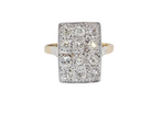 An Art Deco Diamond panel ring