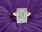 An Art Deco Diamond panel ring