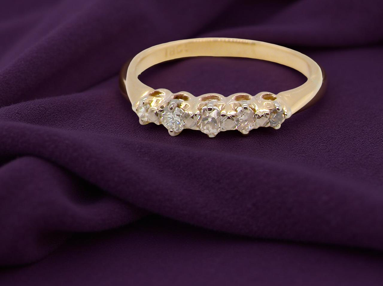 An Early 20th Century Five-Stone Diamond Ring