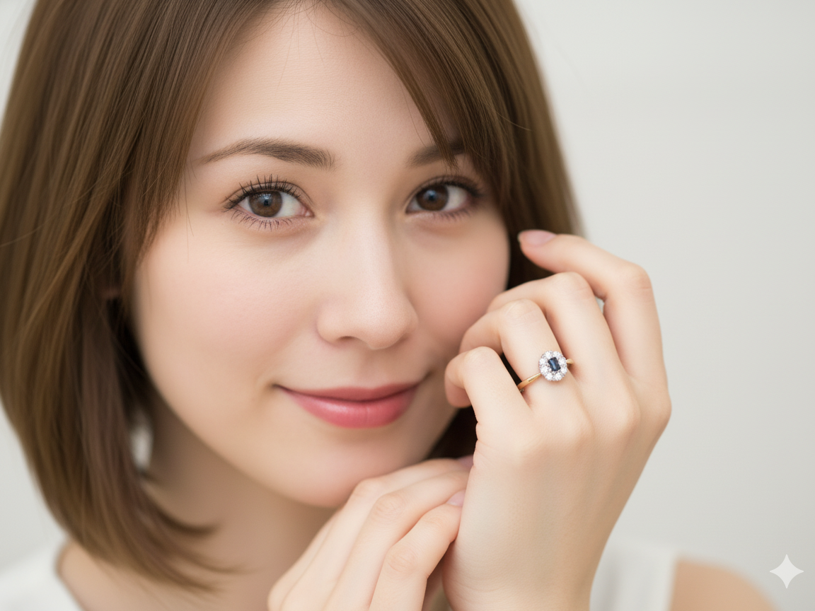 A vintage Sapphire and Diamond Cluster Ring