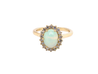 An Opal and Diamond cluster ring