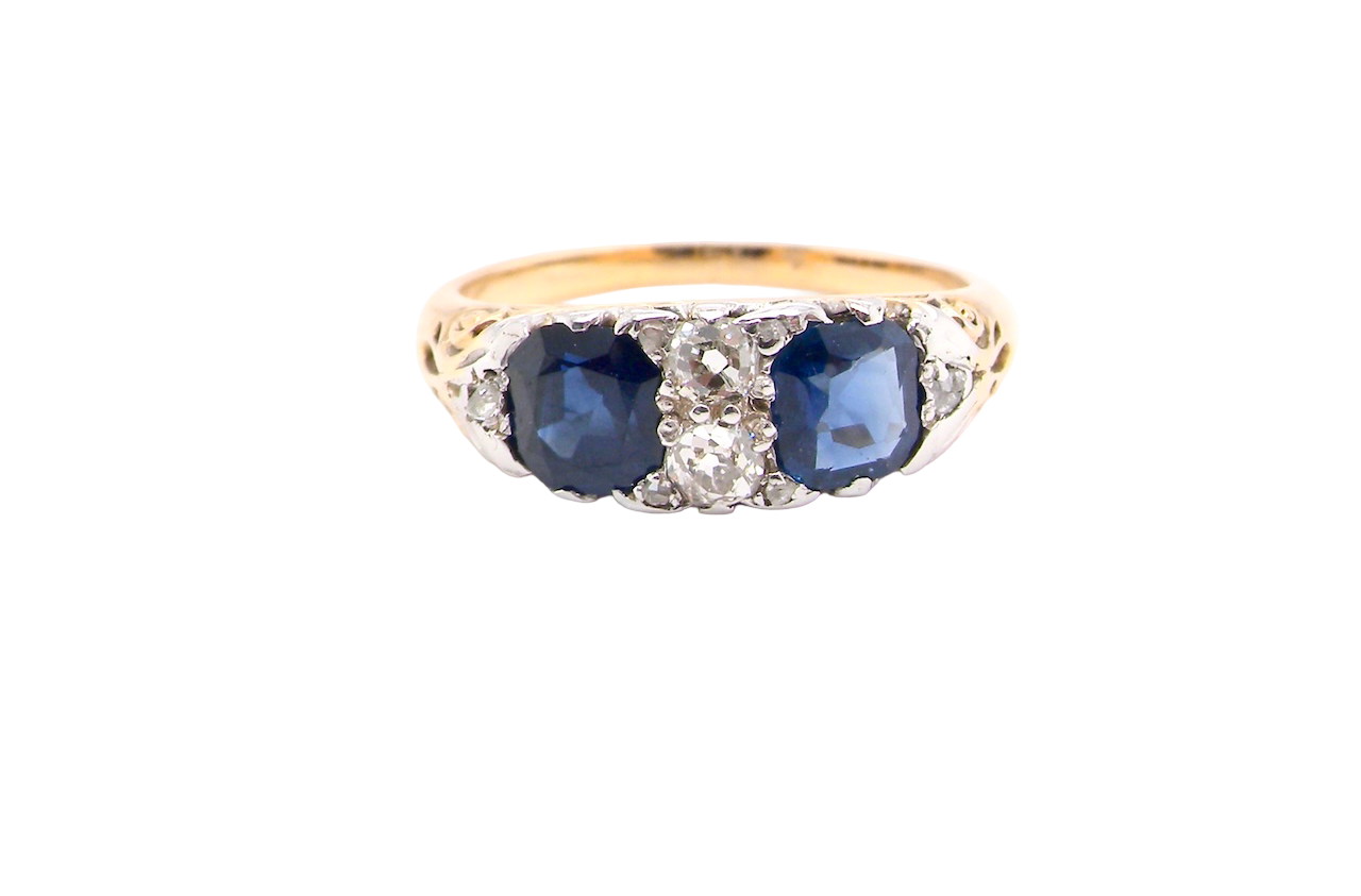 An antique Sapphire and Diamond ring