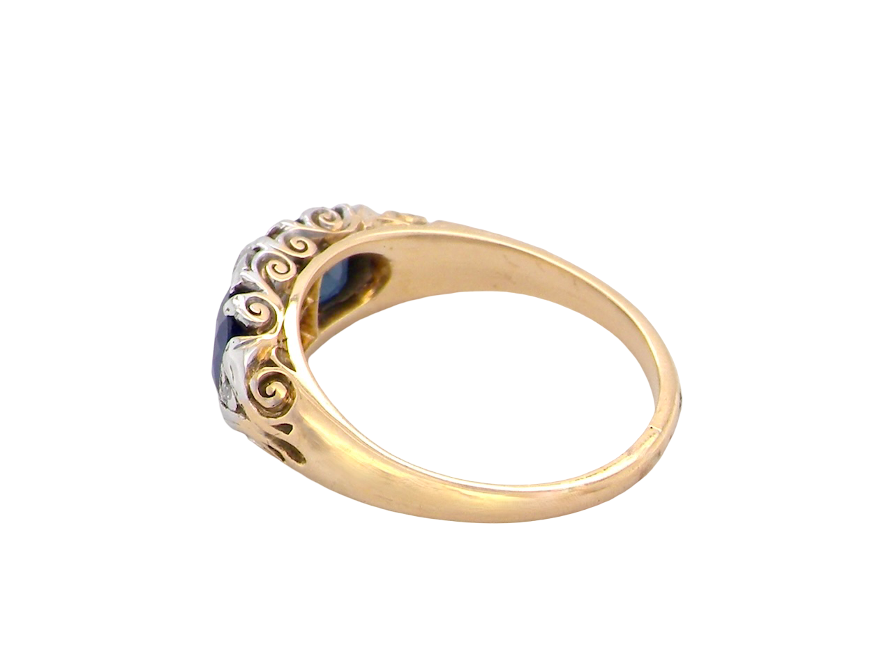 An antique Sapphire and Diamond ring