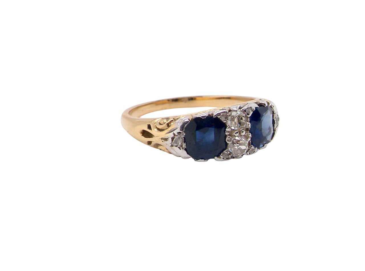 An antique Sapphire and Diamond ring