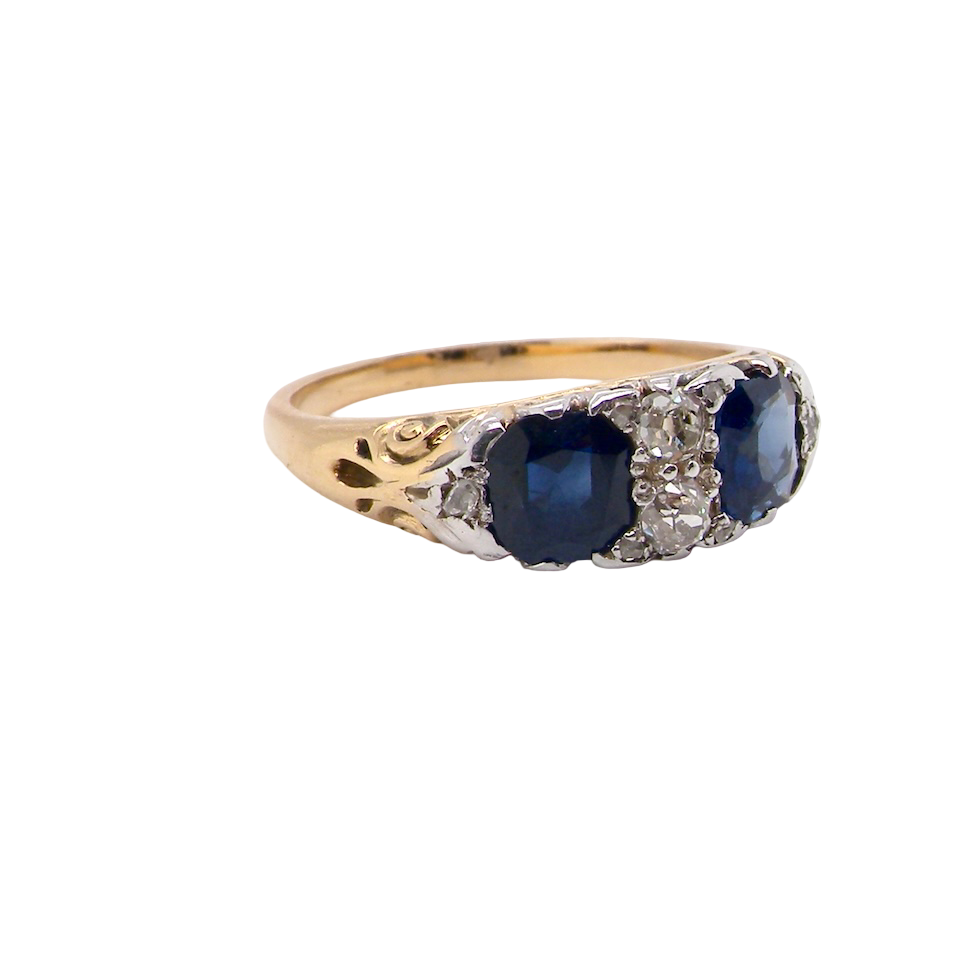 An antique Sapphire and Diamond ring