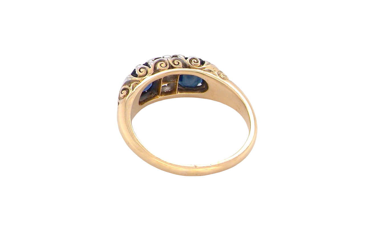 An antique Sapphire and Diamond ring