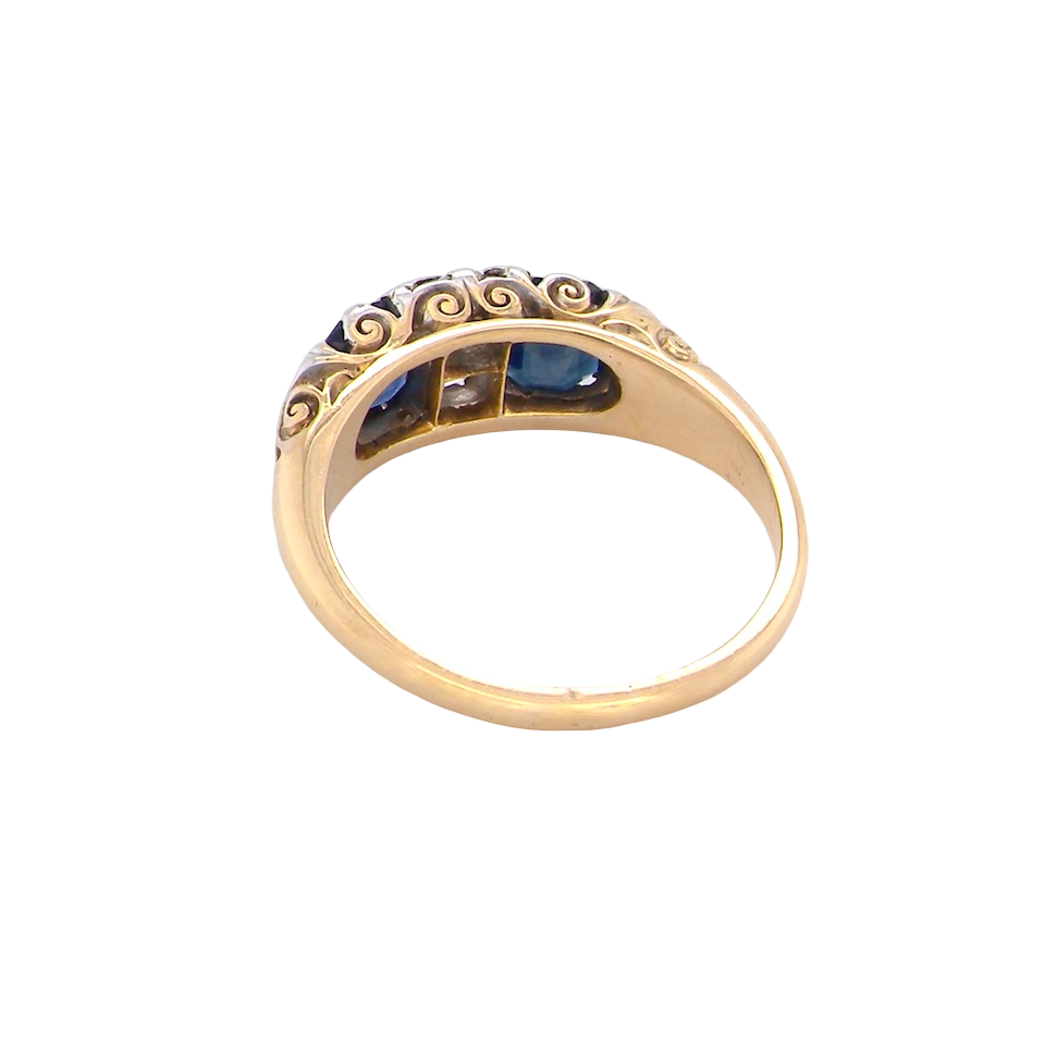 An antique Sapphire and Diamond ring