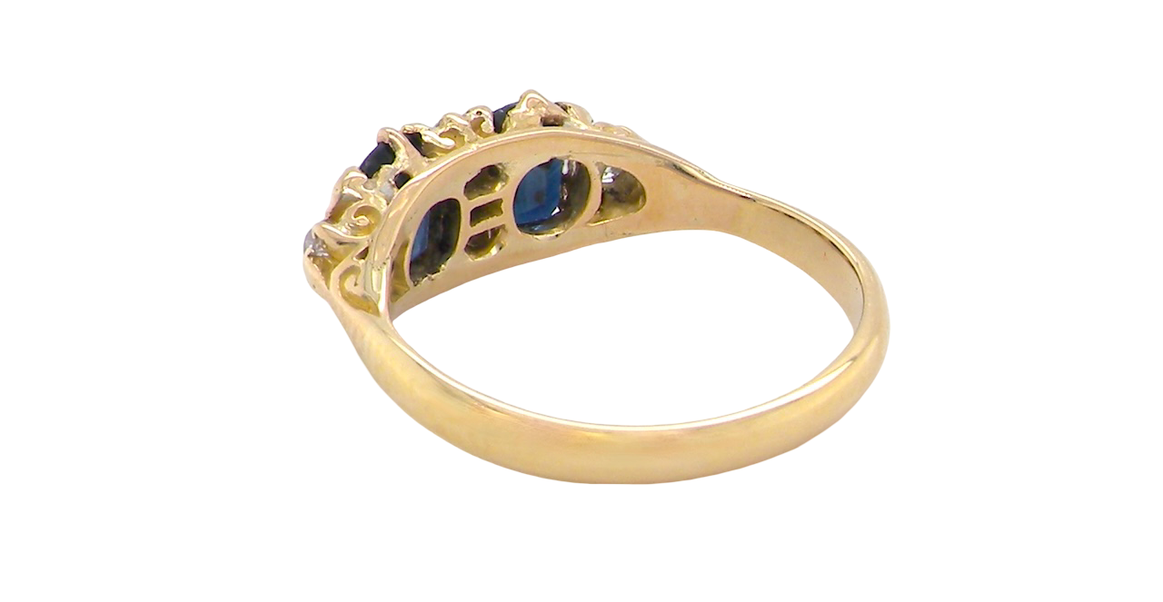 An antique Sapphire and Diamond ring
