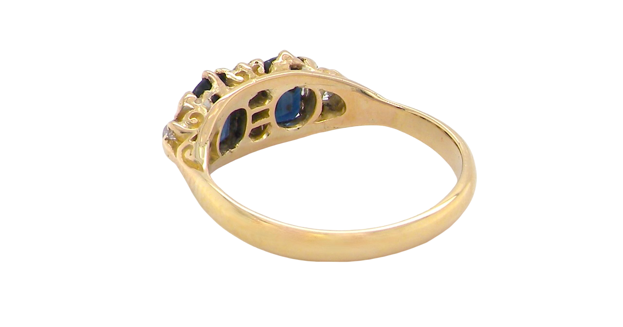 An antique Sapphire and Diamond ring