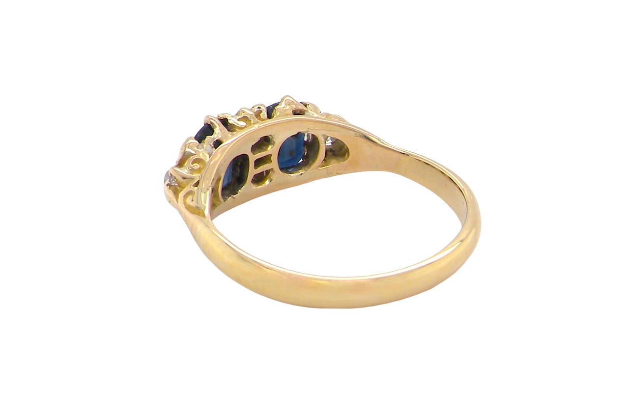 An antique Sapphire and Diamond ring