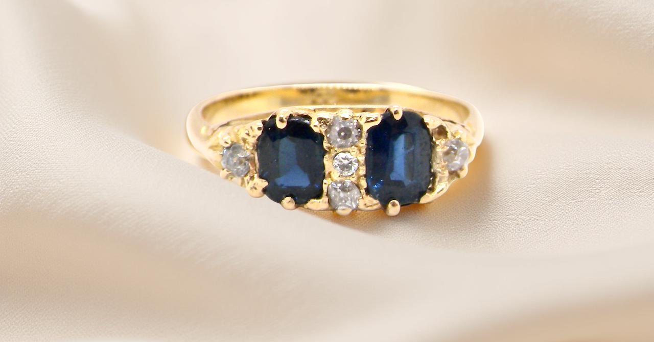An antique Sapphire and Diamond ring