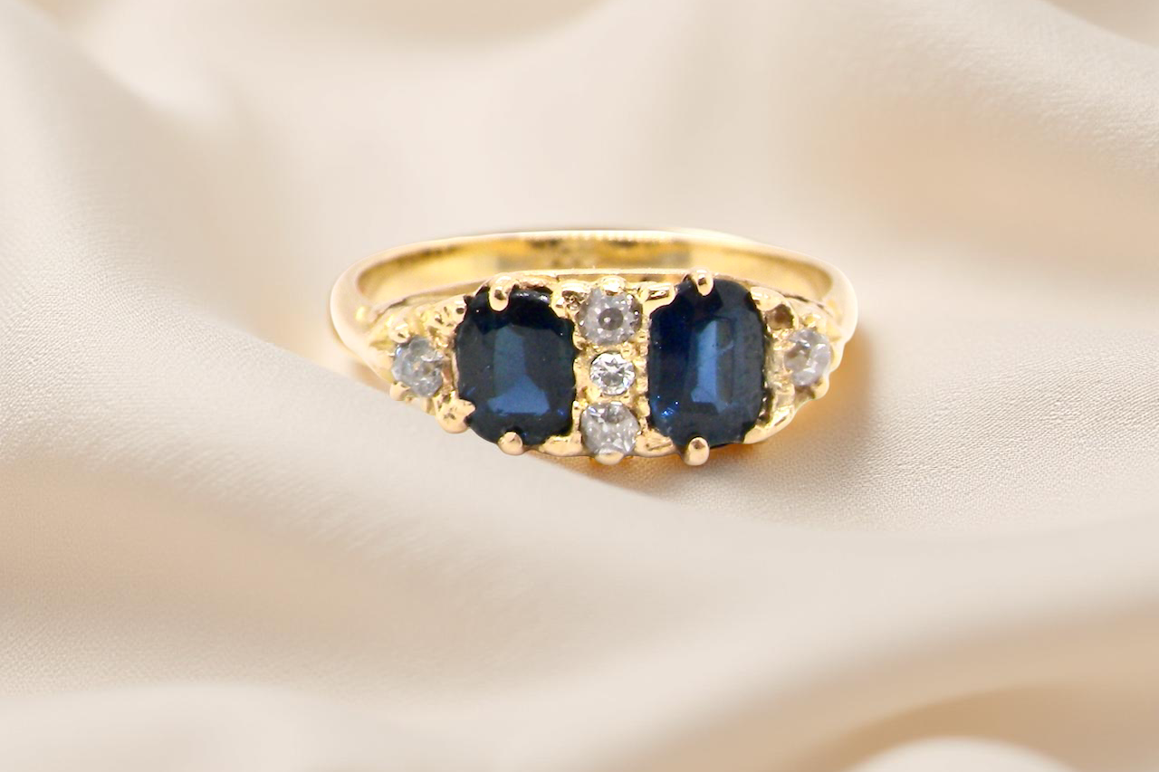 An antique Sapphire and Diamond ring
