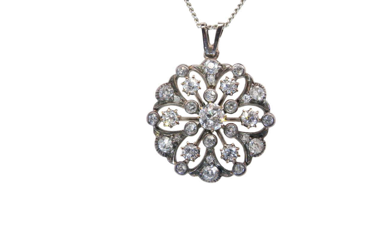 An antique diamond pendant