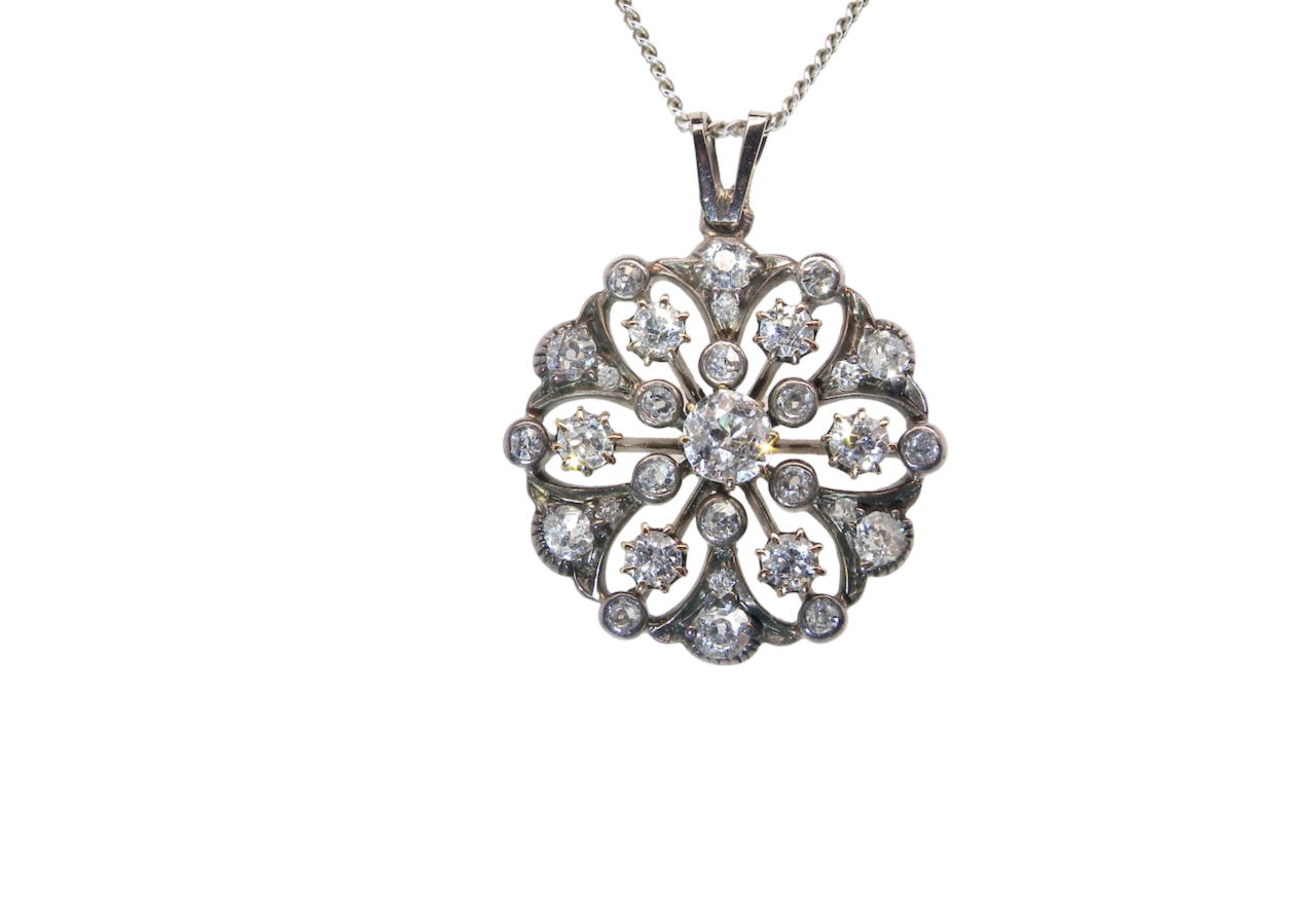 An antique diamond pendant