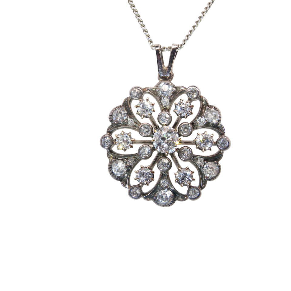 An antique diamond pendant