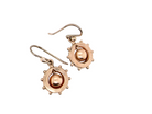 An antique pair of gold drop earrings