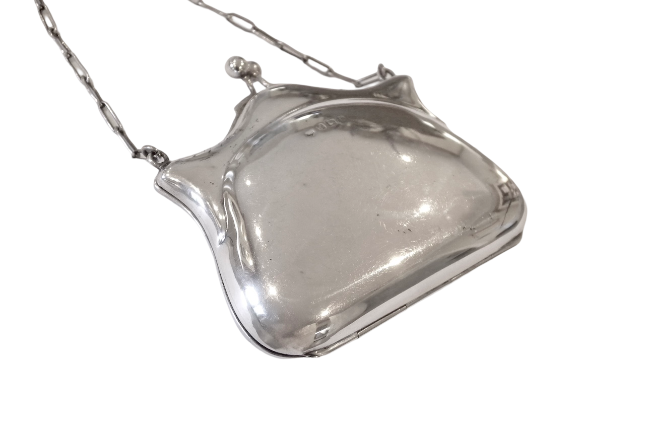 An antique silver purse