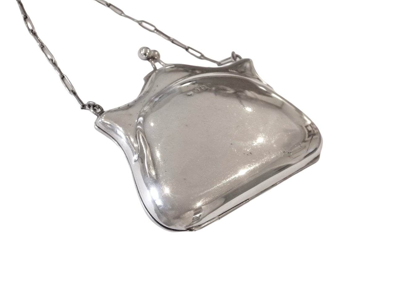 An antique silver purse