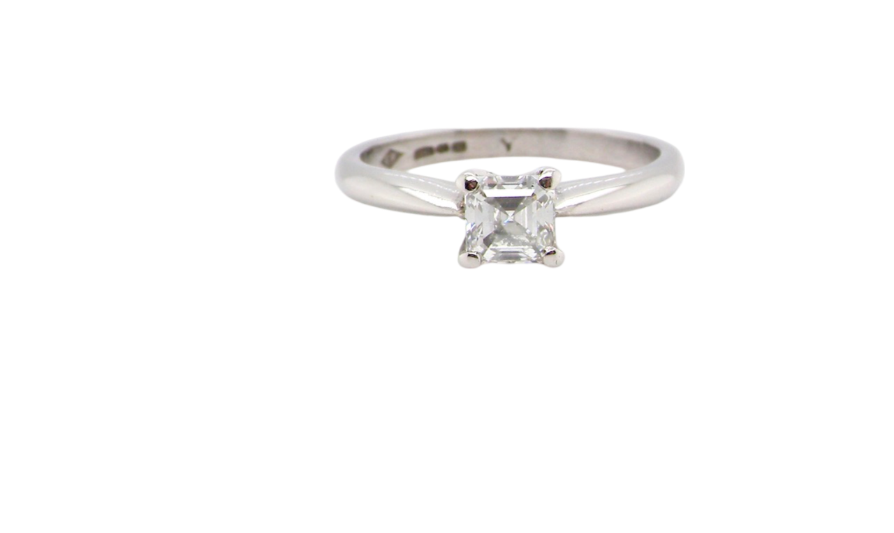 A platinum solitaire Diamond Ring