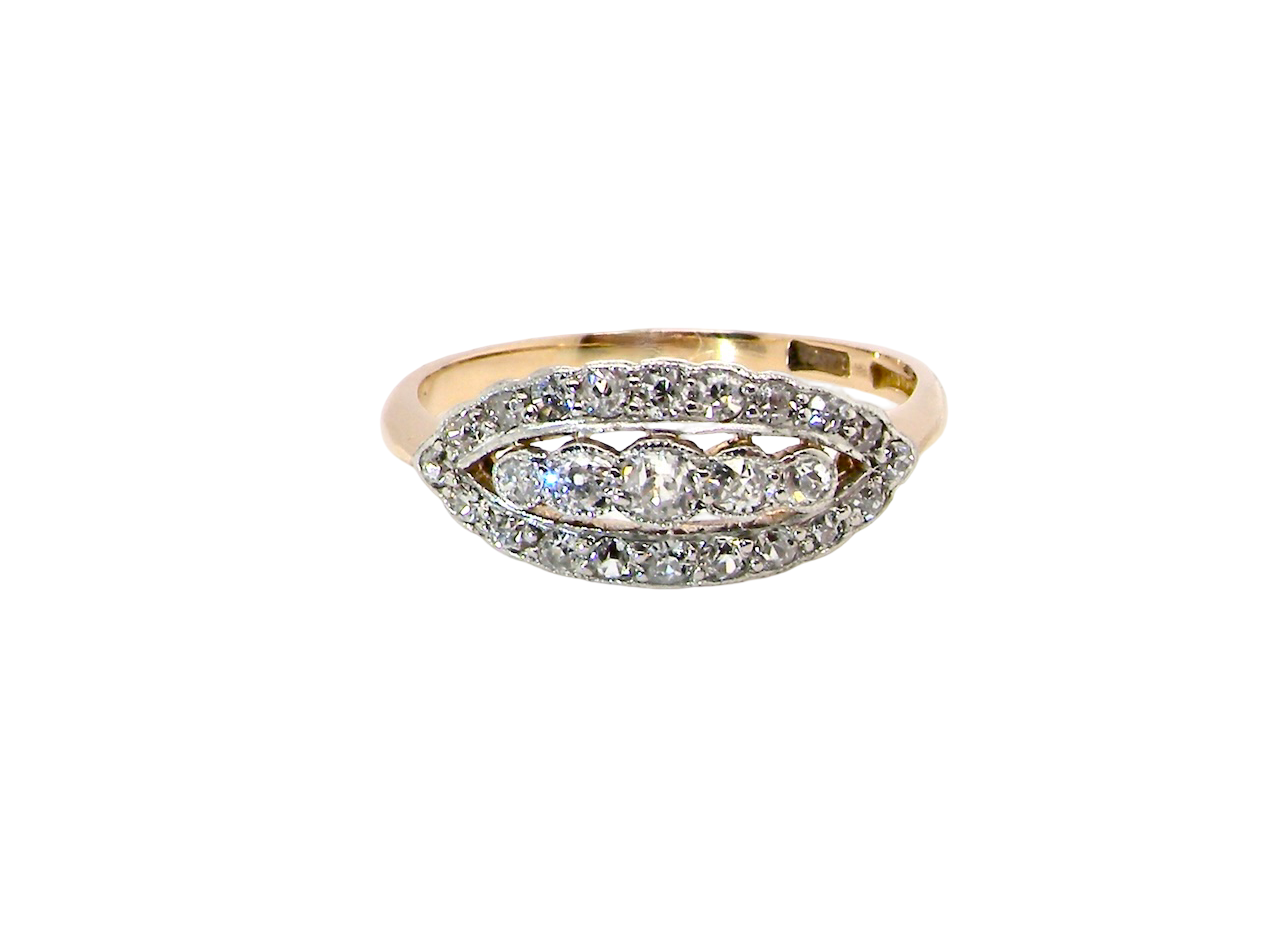 An enchanting diamond ring from the early part of the 20th century.