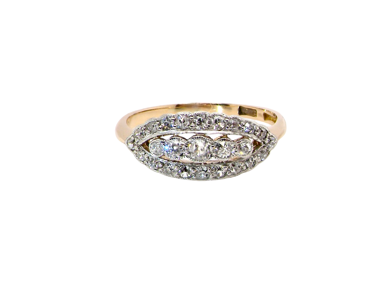 An enchanting diamond ring from the early part of the 20th century.