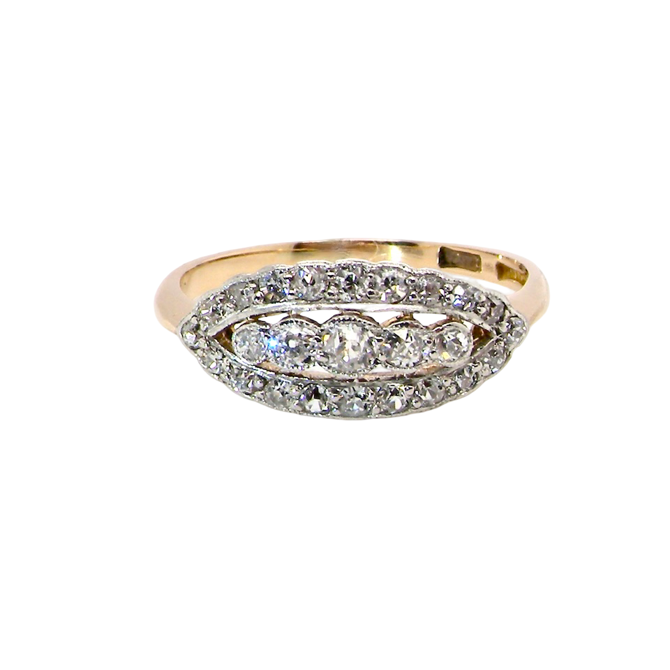 An enchanting diamond ring from the early part of the 20th century.
