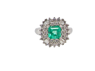 An exceptional Emerald and Diamond cluster ring