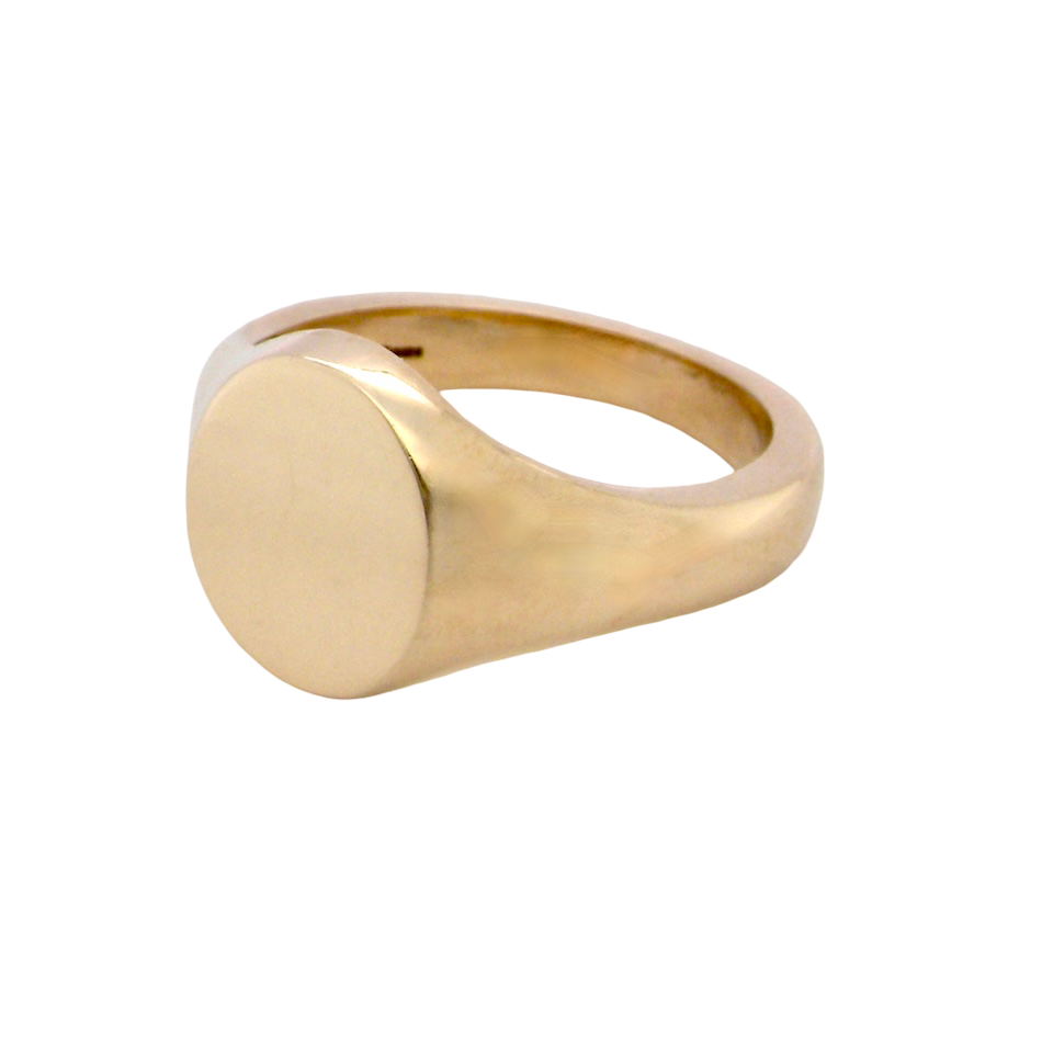 An extra heavy gentleman's Oxford signet ring. 