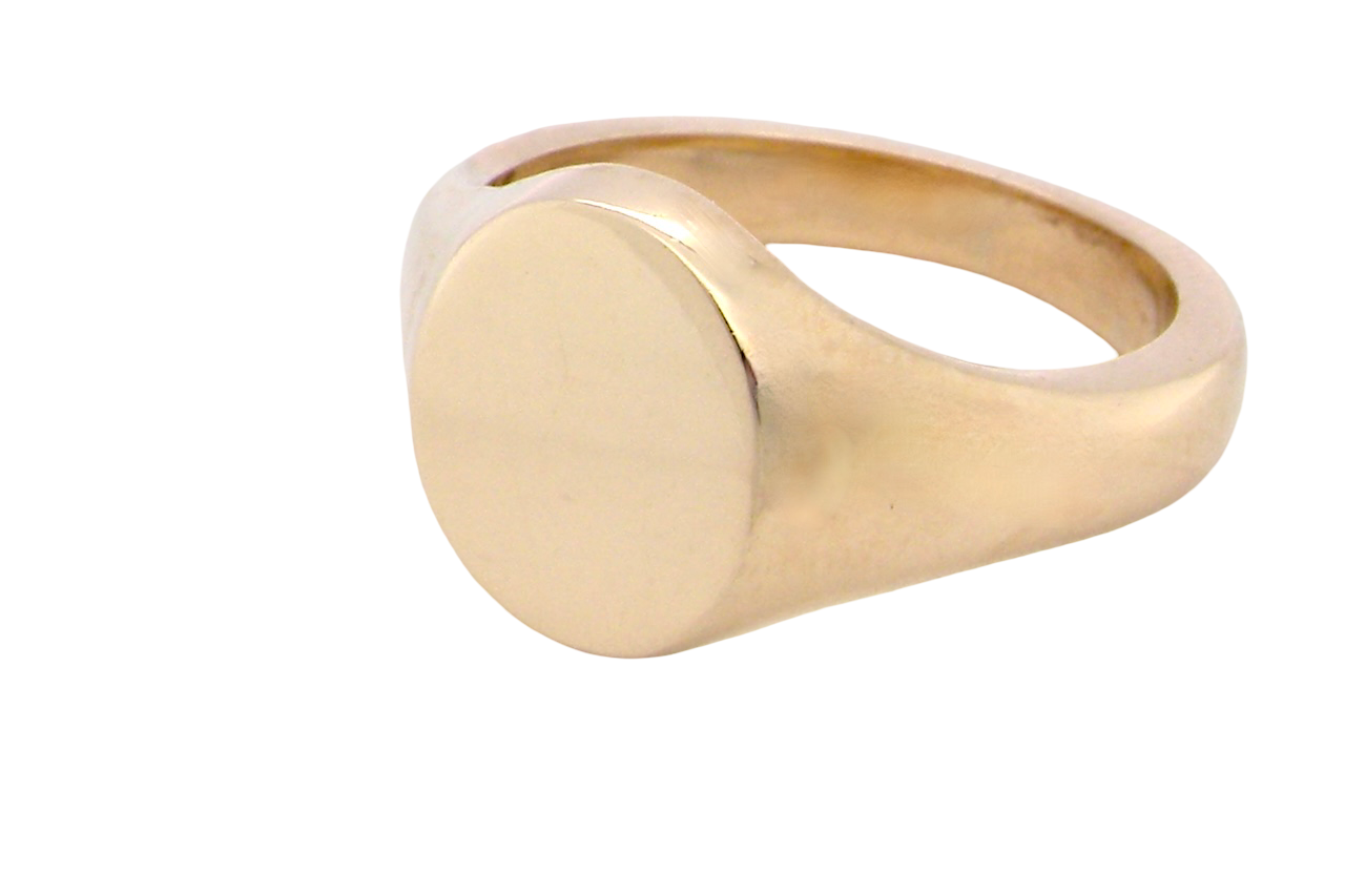 An extra heavy man's Oxford signet ring. 