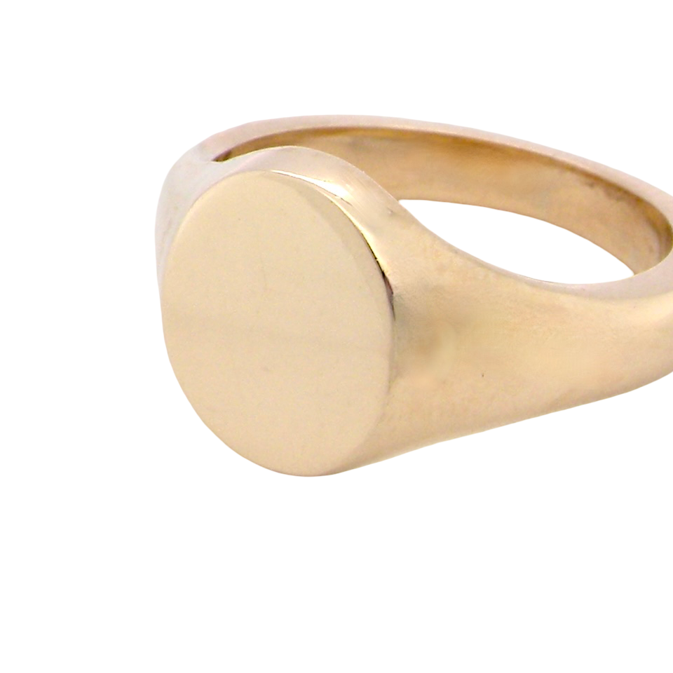 An extra heavy man's Oxford signet ring. 