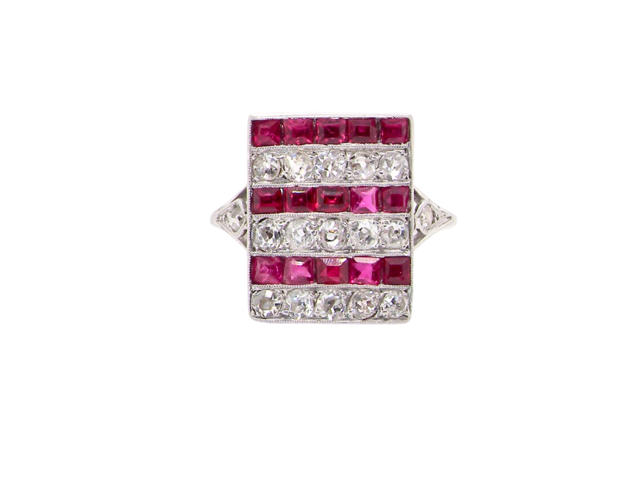 A fine Art Deco Ruby and Diamond Ring