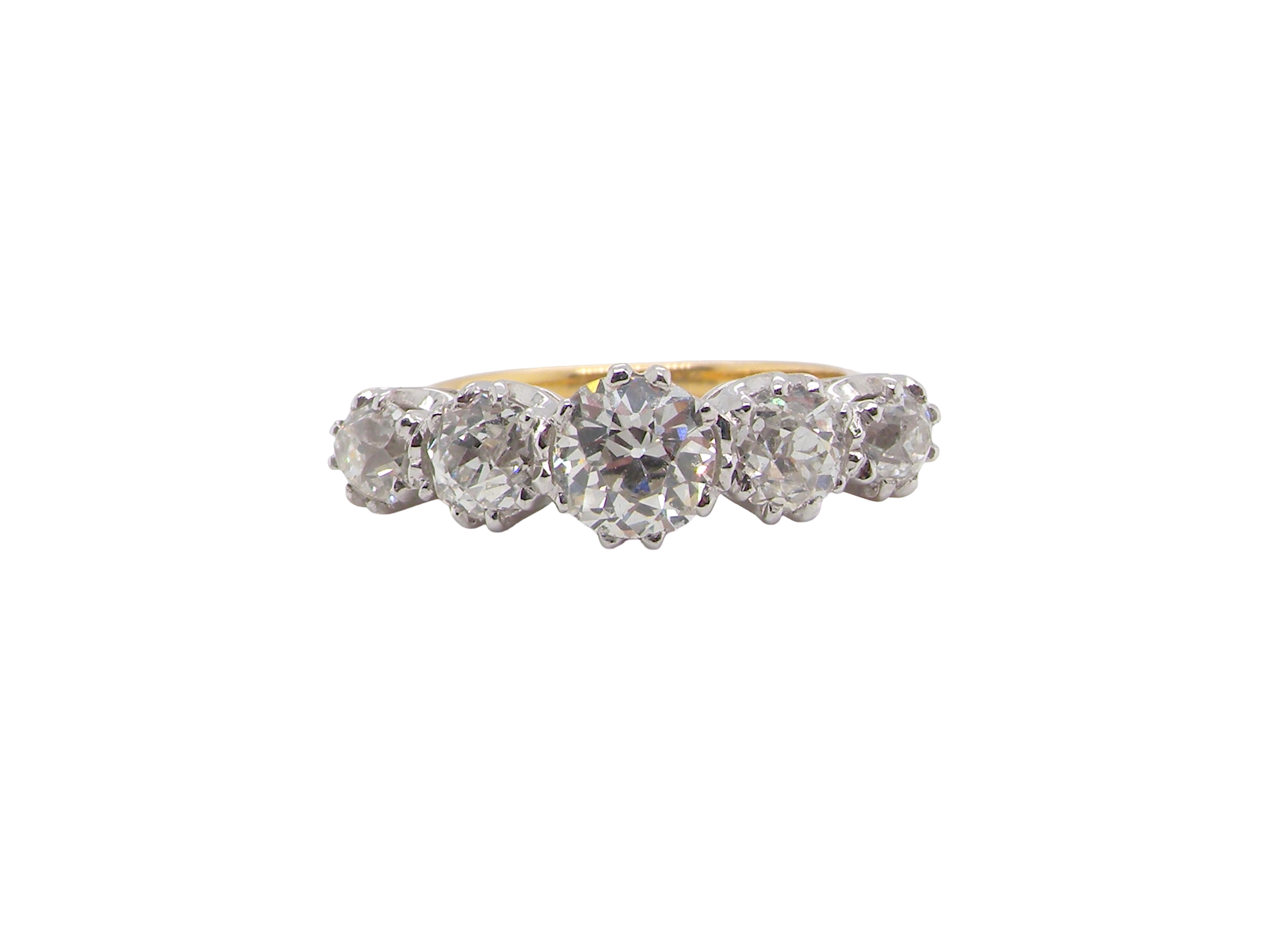 An impressive five stone Diamond Ring