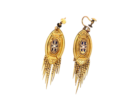 An impressive pair of Victorian earrings