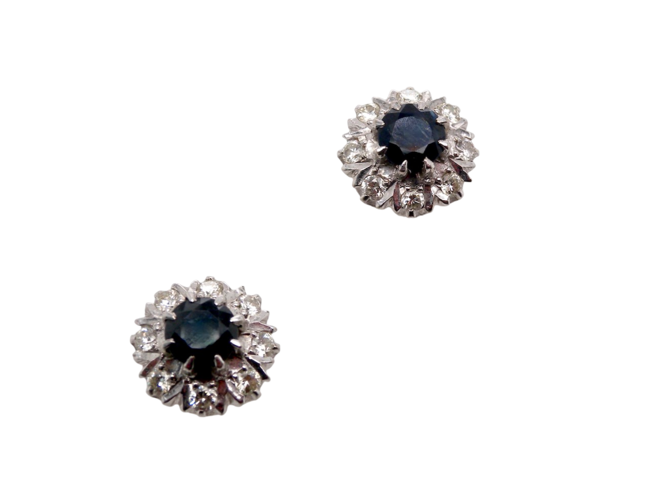 An impressive pair of sapphire and diamond earrings