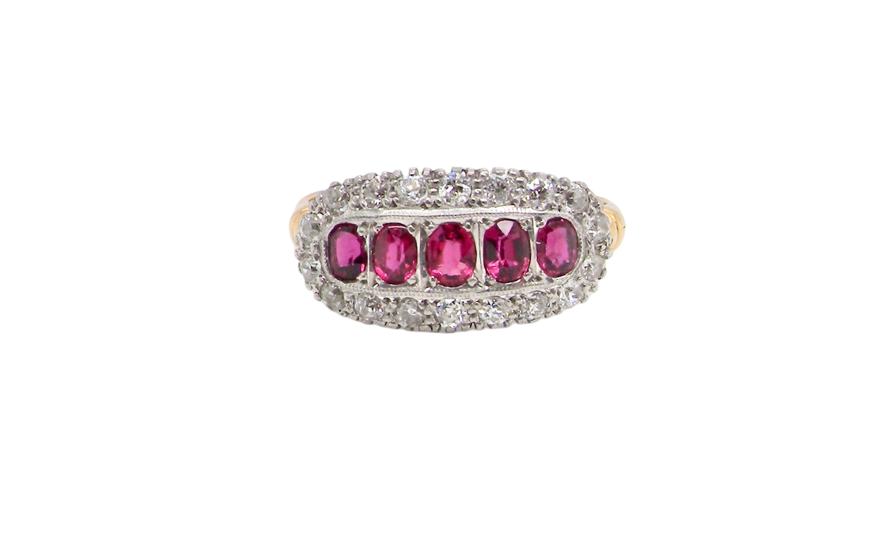 An Edwardian Ruby and Diamond Ring