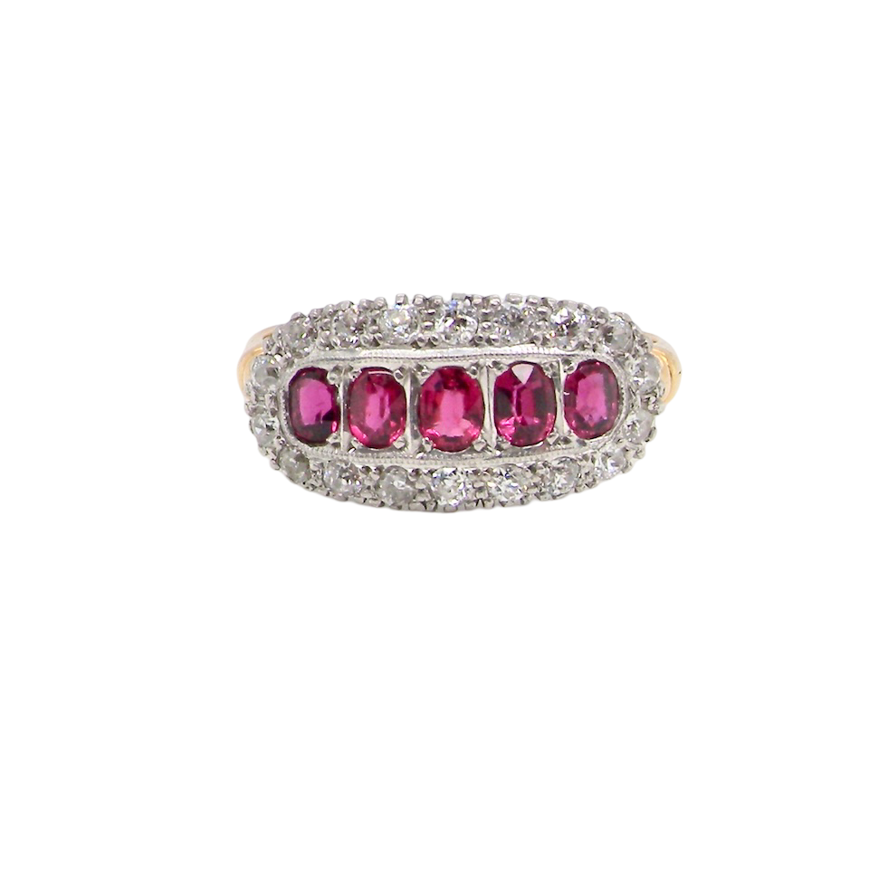 An Edwardian Ruby and Diamond Ring