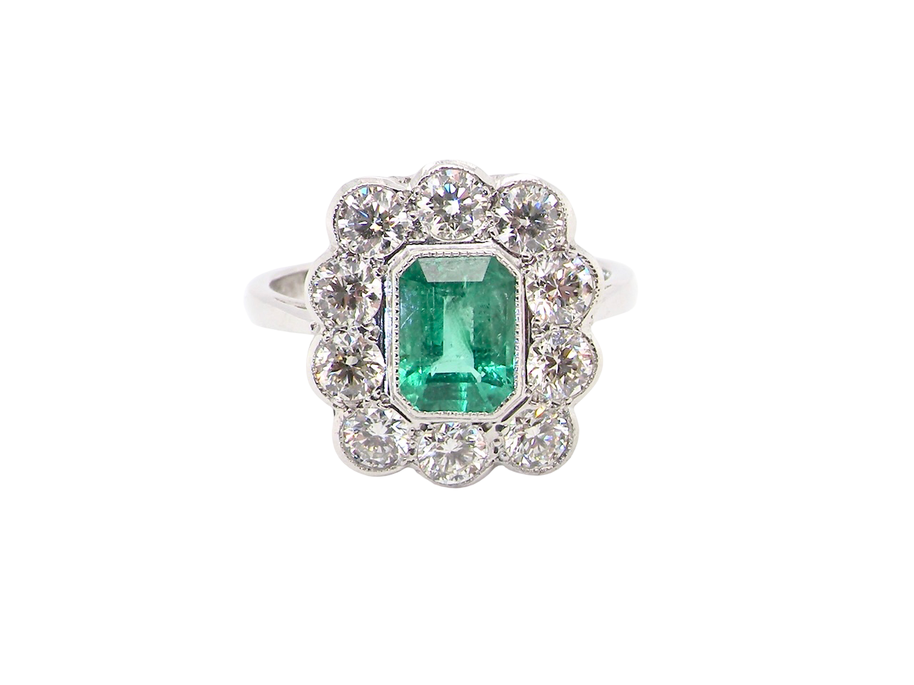 /A fabulous Emerald and Diamond ring